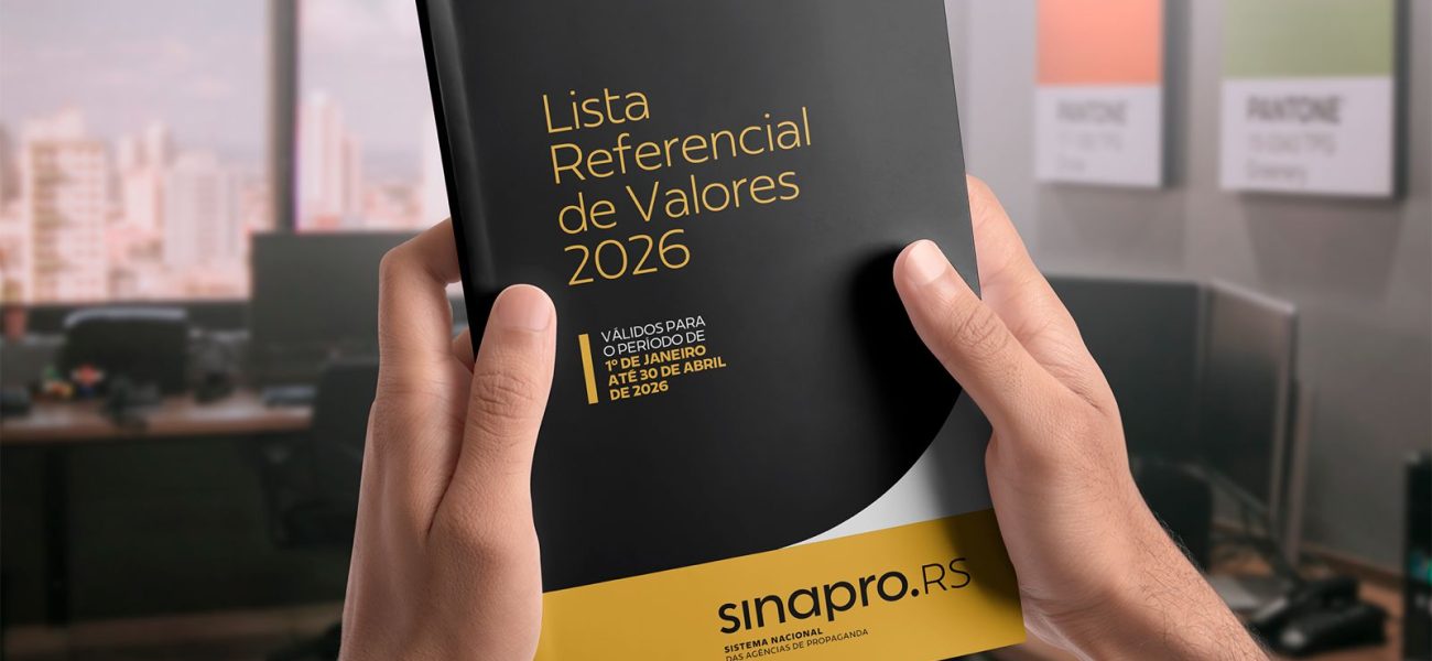 Lista Referencial de Valores 2026 lançada pelo Sinapro-RS serve como referência para os preços e os serviços praticados pelas agências no Rio Grande do Sul

Crédito: Conjunto / Divulgação Sinapro-RS
