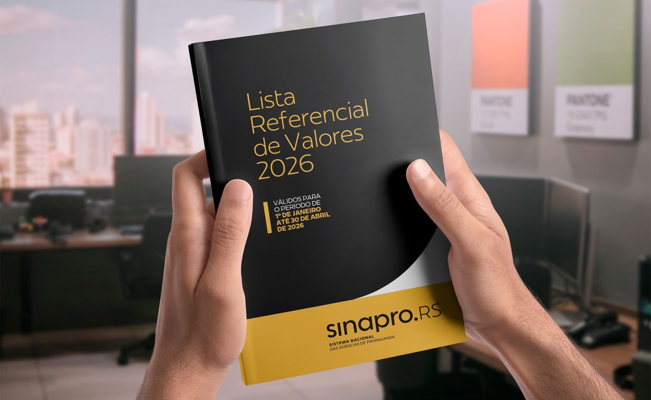 Lista Referencial de Valores 2026 lançada pelo Sinapro-RS serve como referência para os preços e os serviços praticados pelas agências no Rio Grande do Sul

Crédito: Conjunto / Divulgação Sinapro-RS
